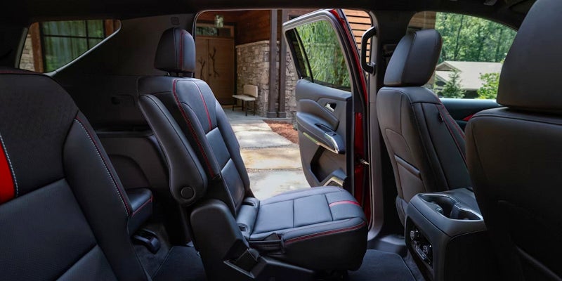 Interior view showing the spacious second-row captain's chairs.